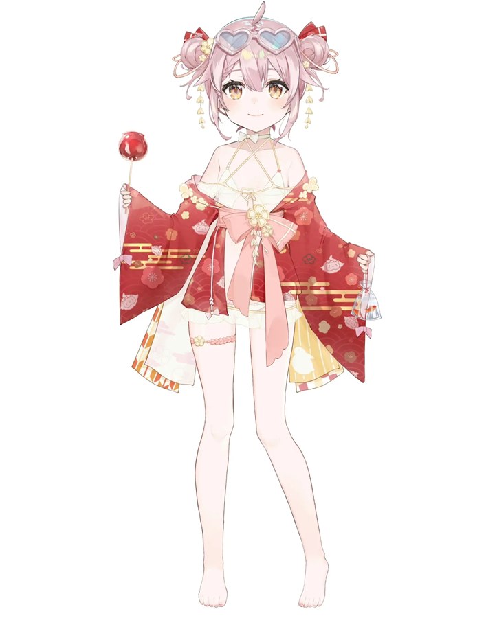 永雏塔菲的二周年夏日造型全身立绘
